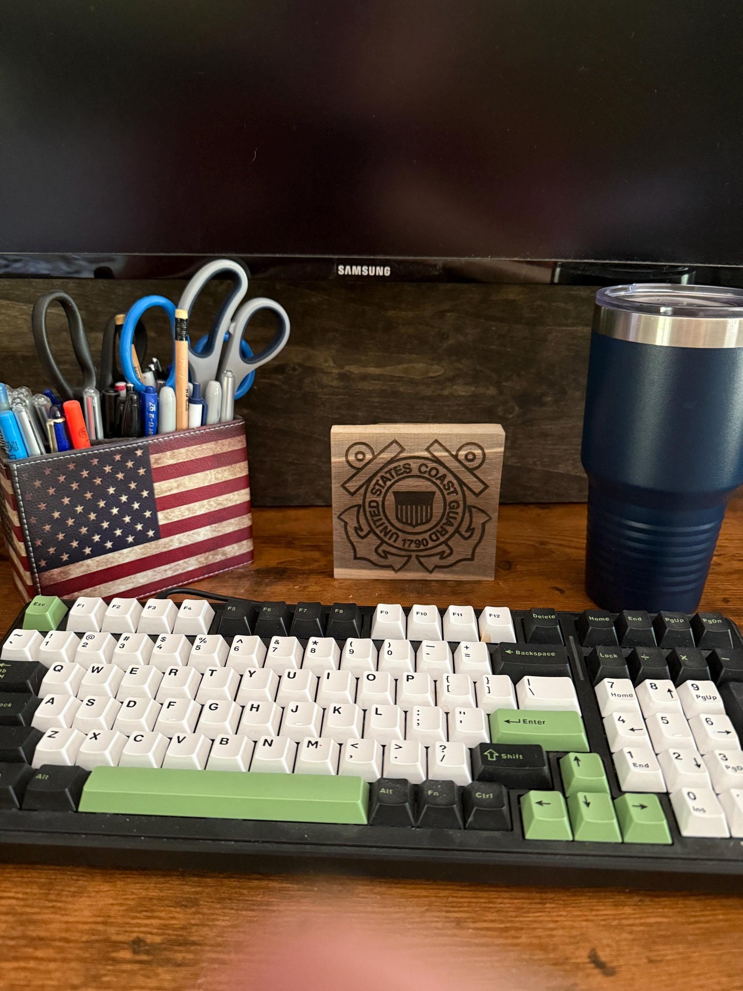 Coast Guard Wood Shelf Decor