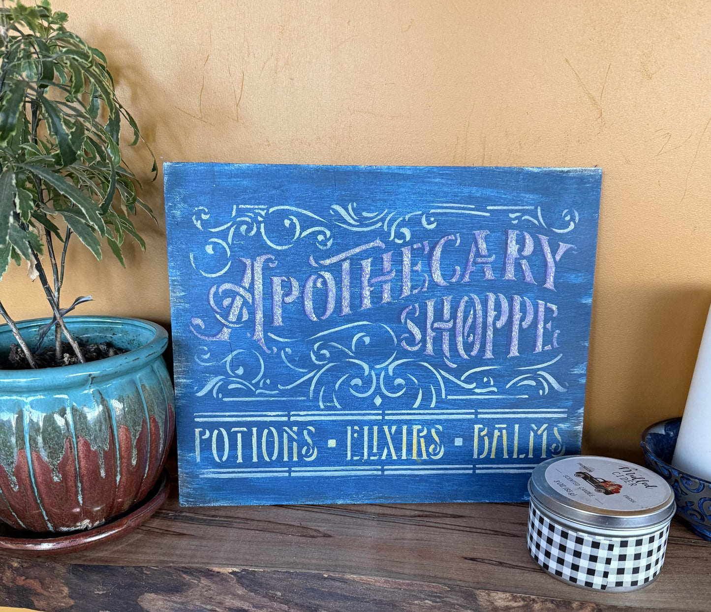 Small Apothecary Shop Wood Sign