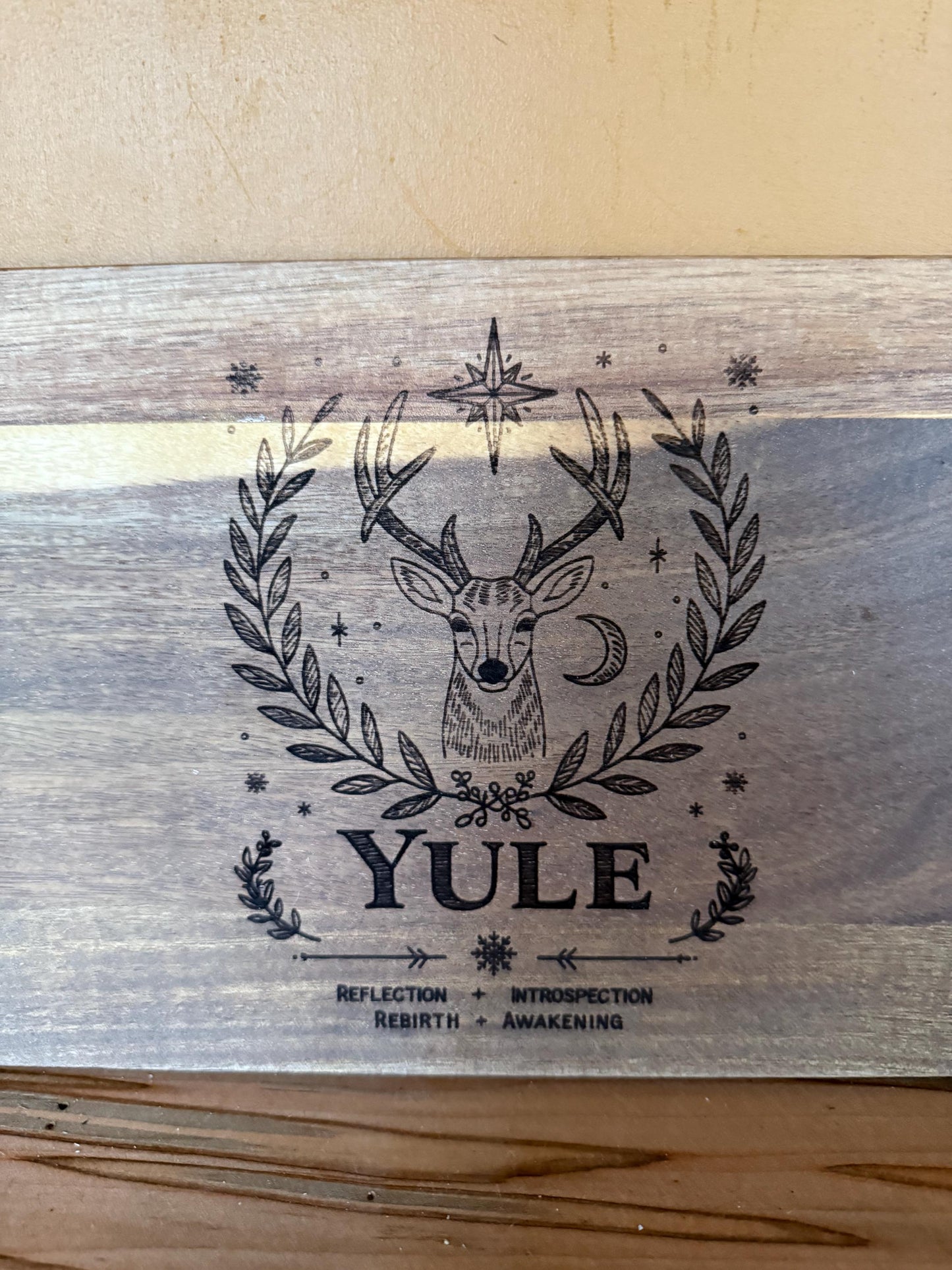 Yule Altar display | Yule Cutting Board