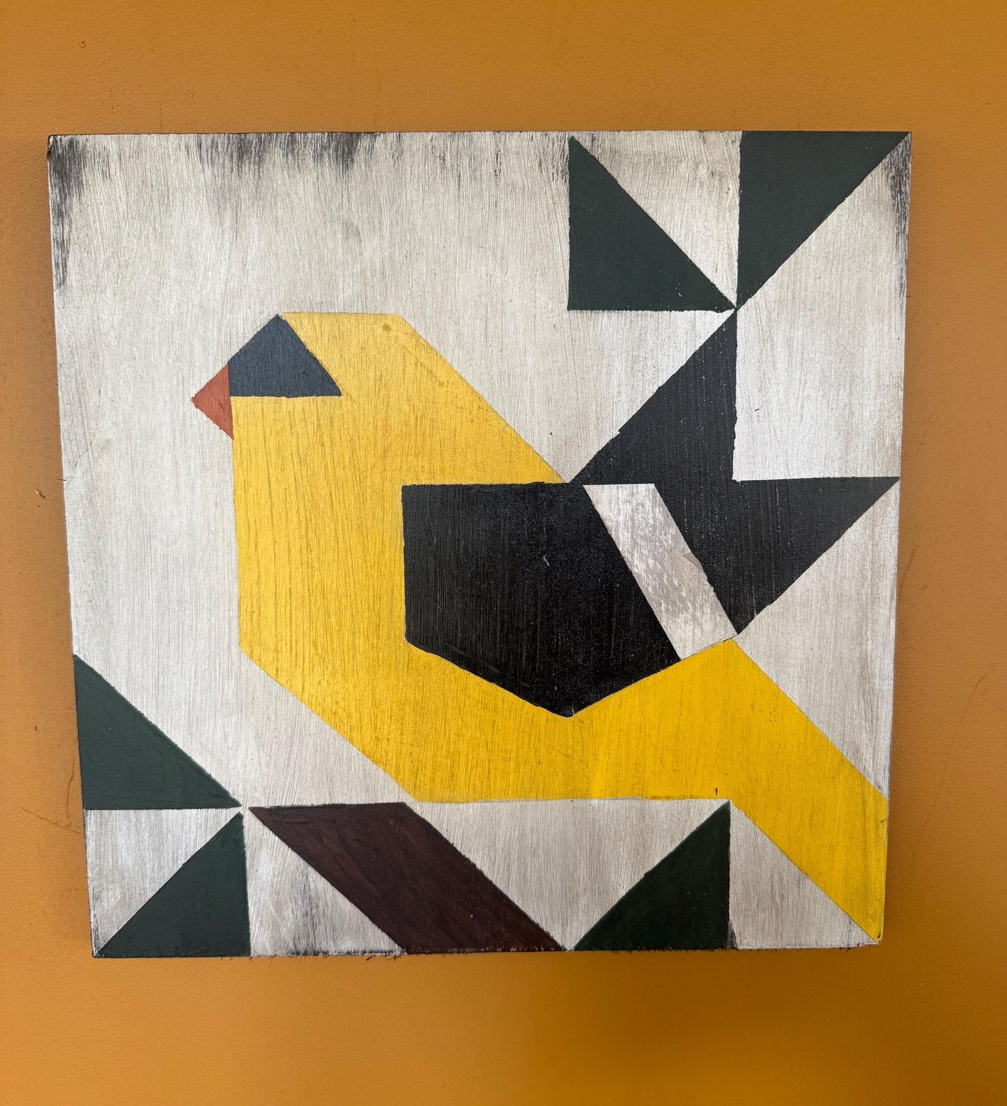 Goldfinch Barn Quilt Wall Art 12 in x 12 in
