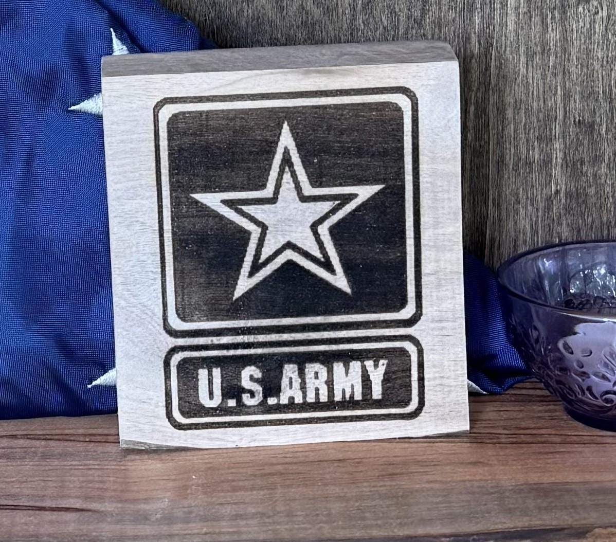 Army Wood Shelf Decor