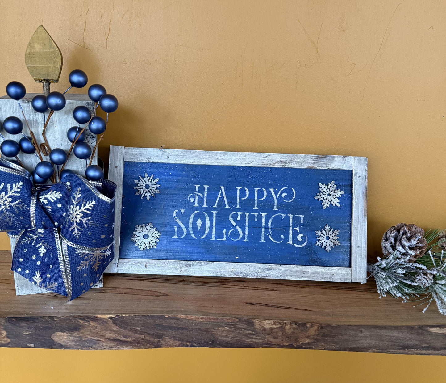 Winter Solstice Wood Sign