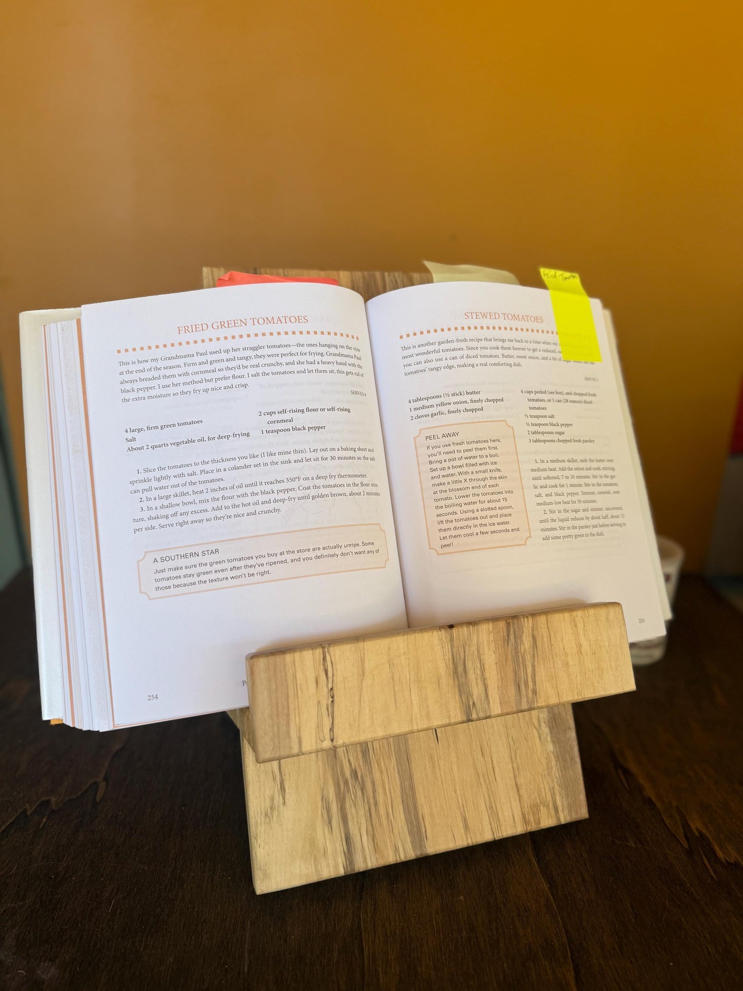 Cookbook Stand and/or iPad Holder with charging slot and foldable (Maple)