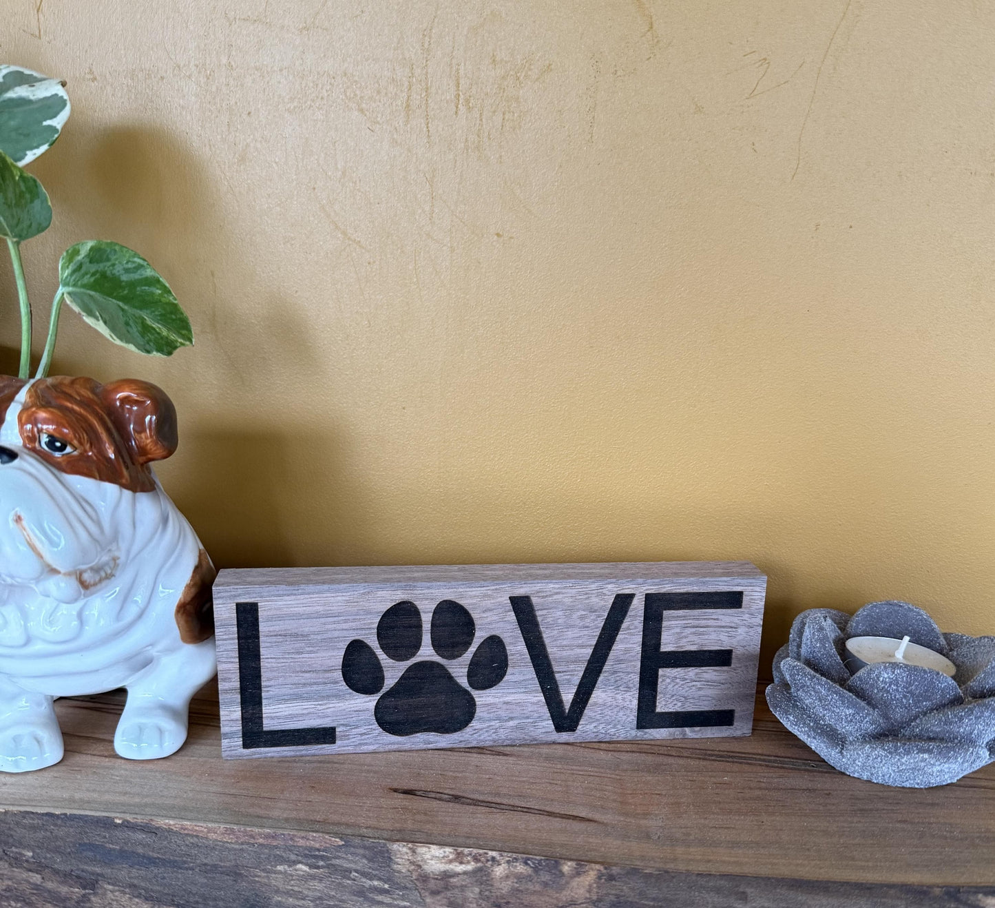Pet Lover Engraved Wood Sign
