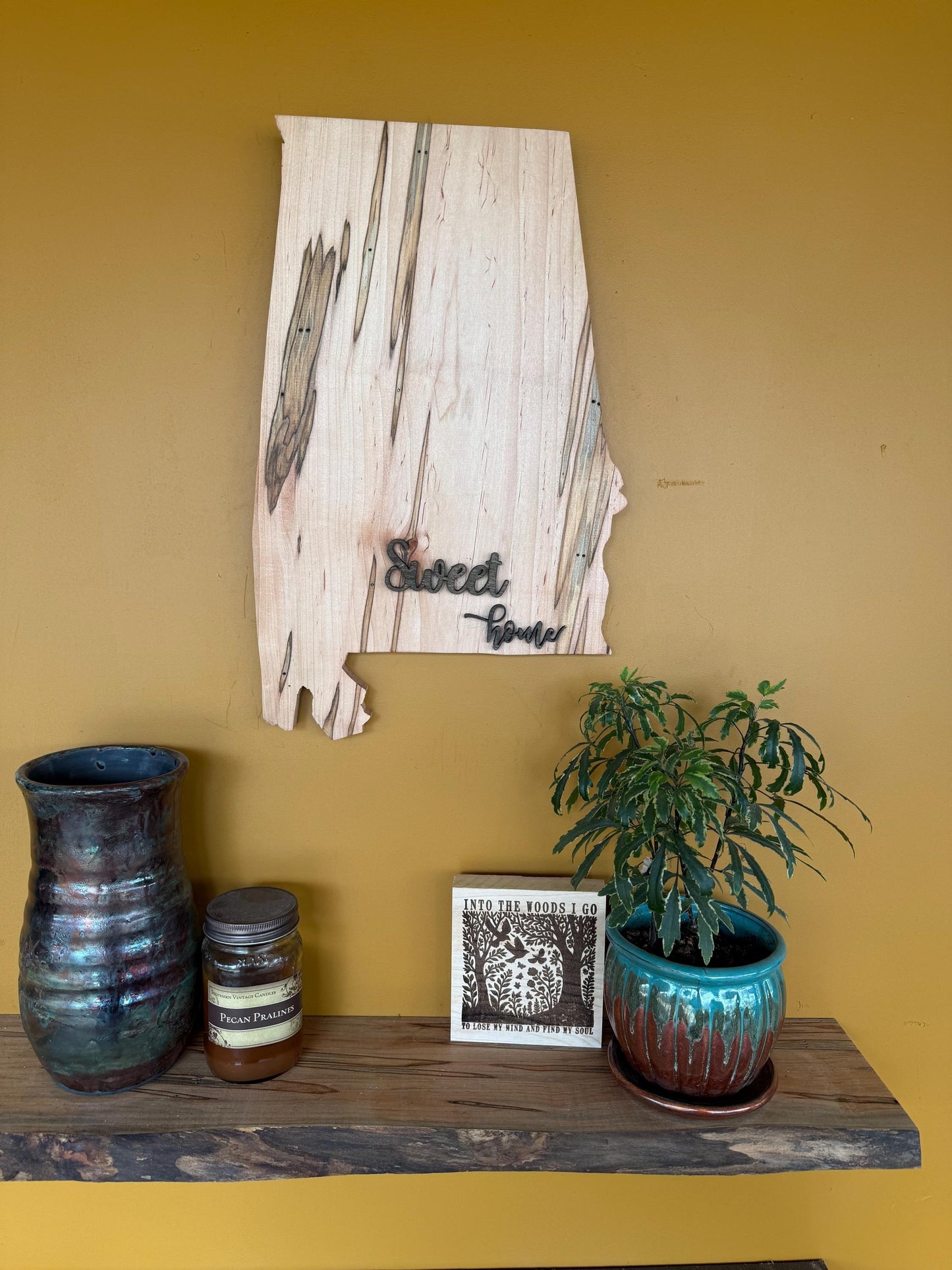 State Wooden Sign - Sweet Home Alabama
