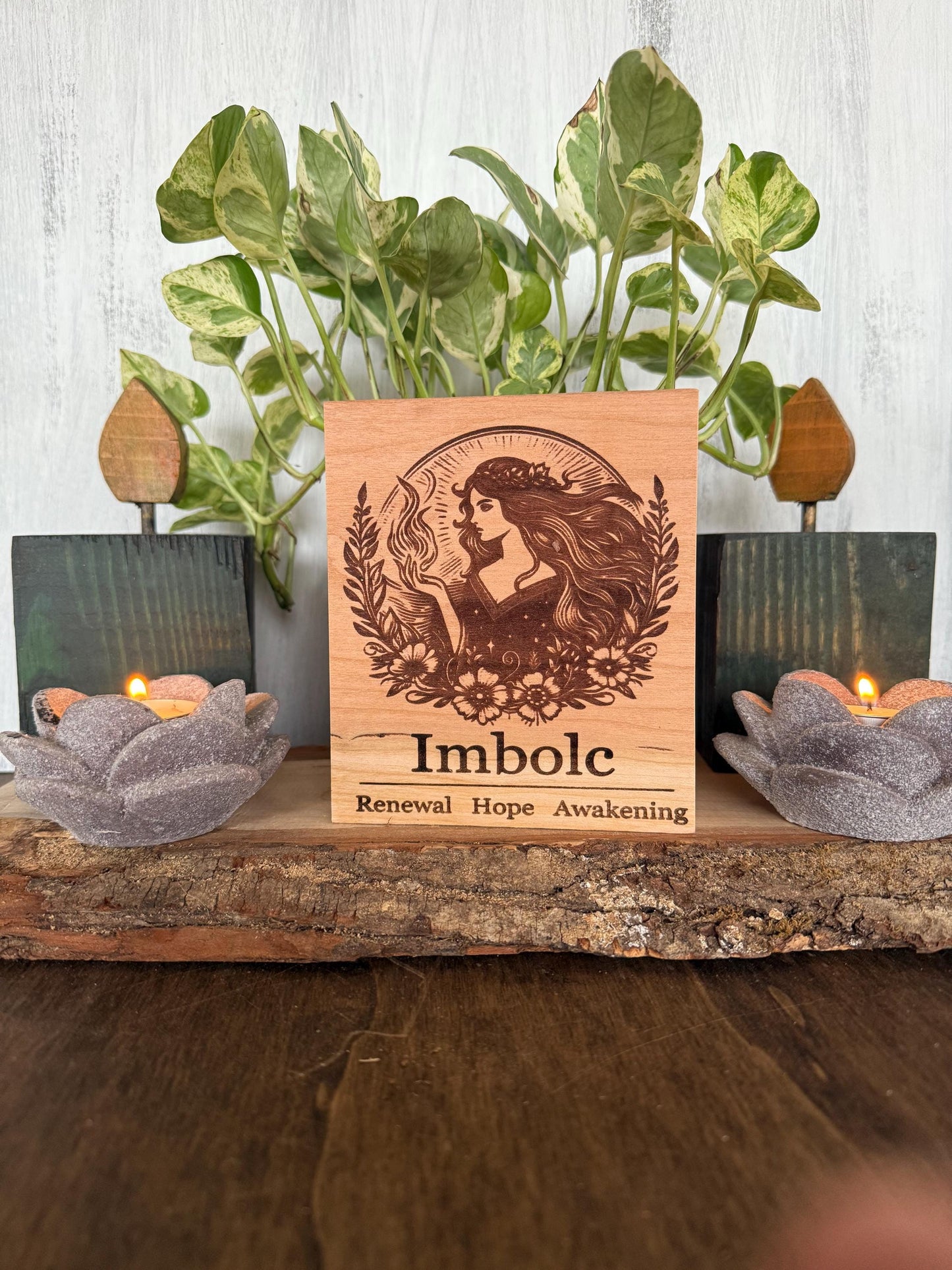 Imbolc Wooden Shelf Sitter