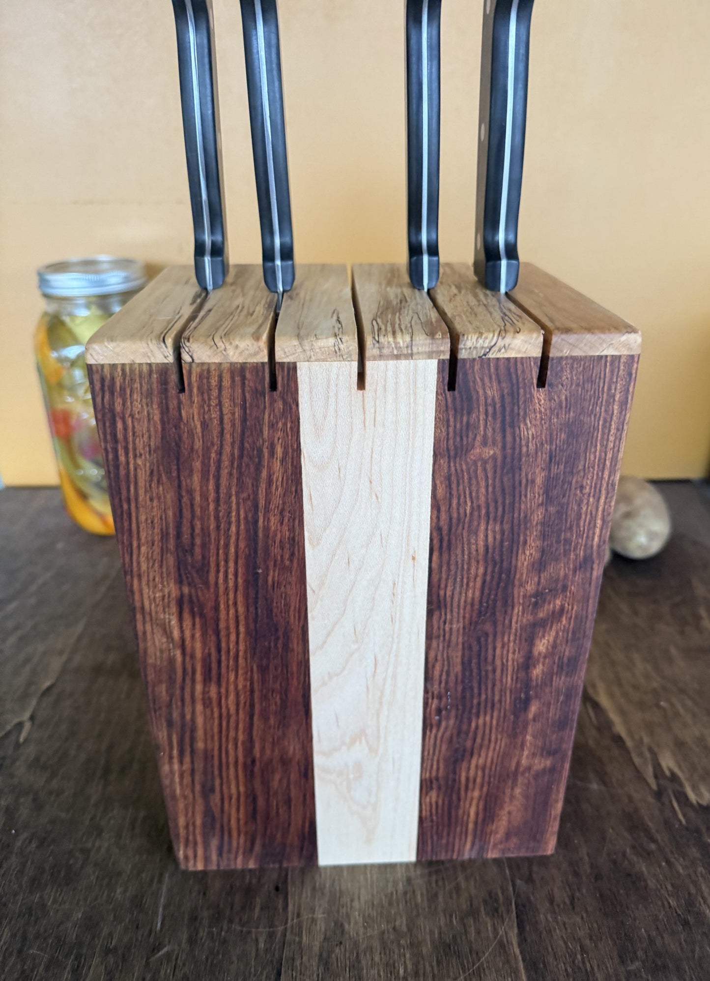 Knife Block - Chechen and Maple