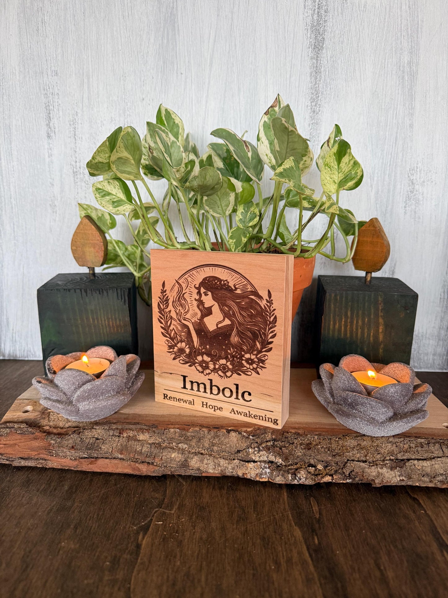 Imbolc Wooden Shelf Sitter
