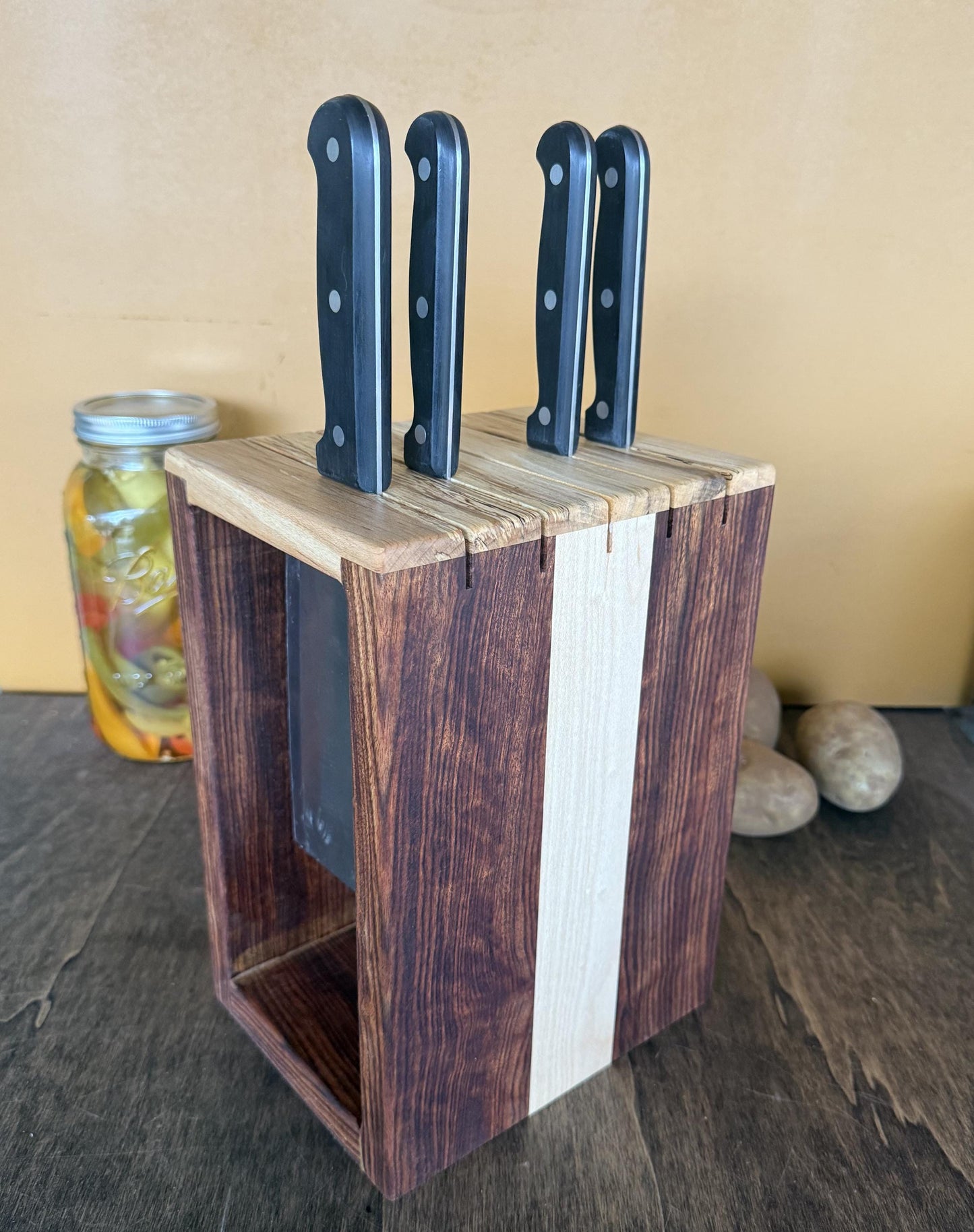Knife Block - Chechen and Maple