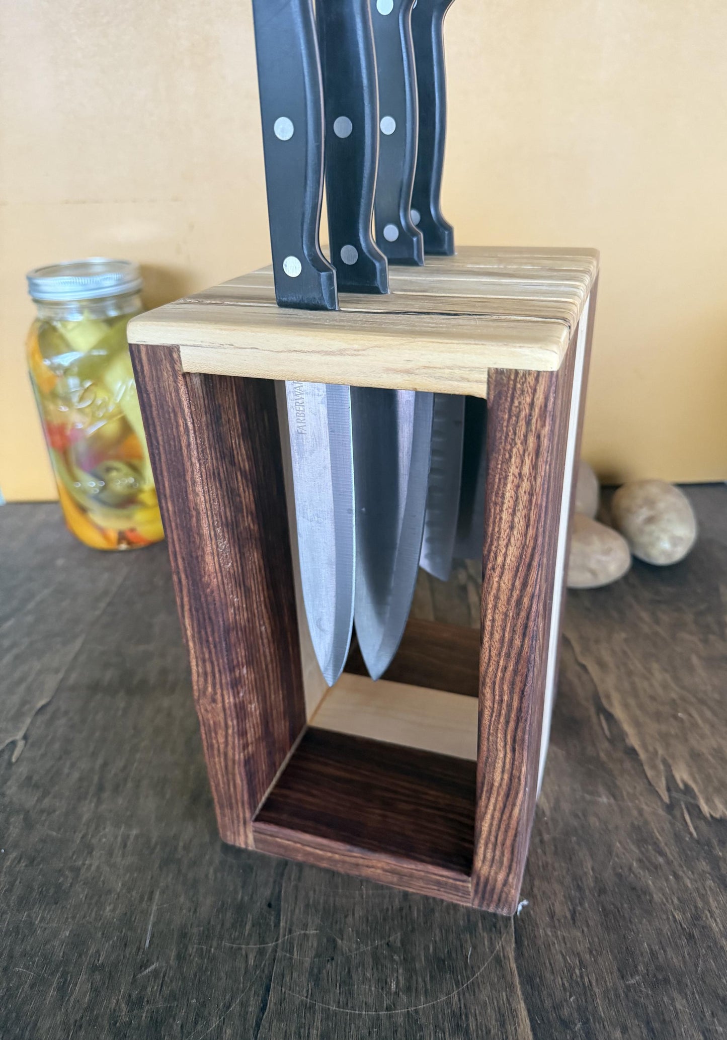 Knife Block - Chechen and Maple