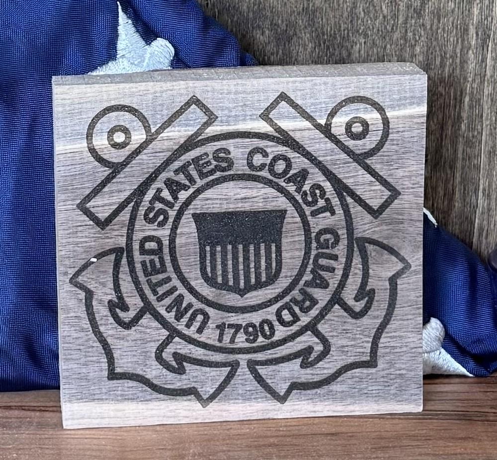 Coast Guard Wood Shelf Decor