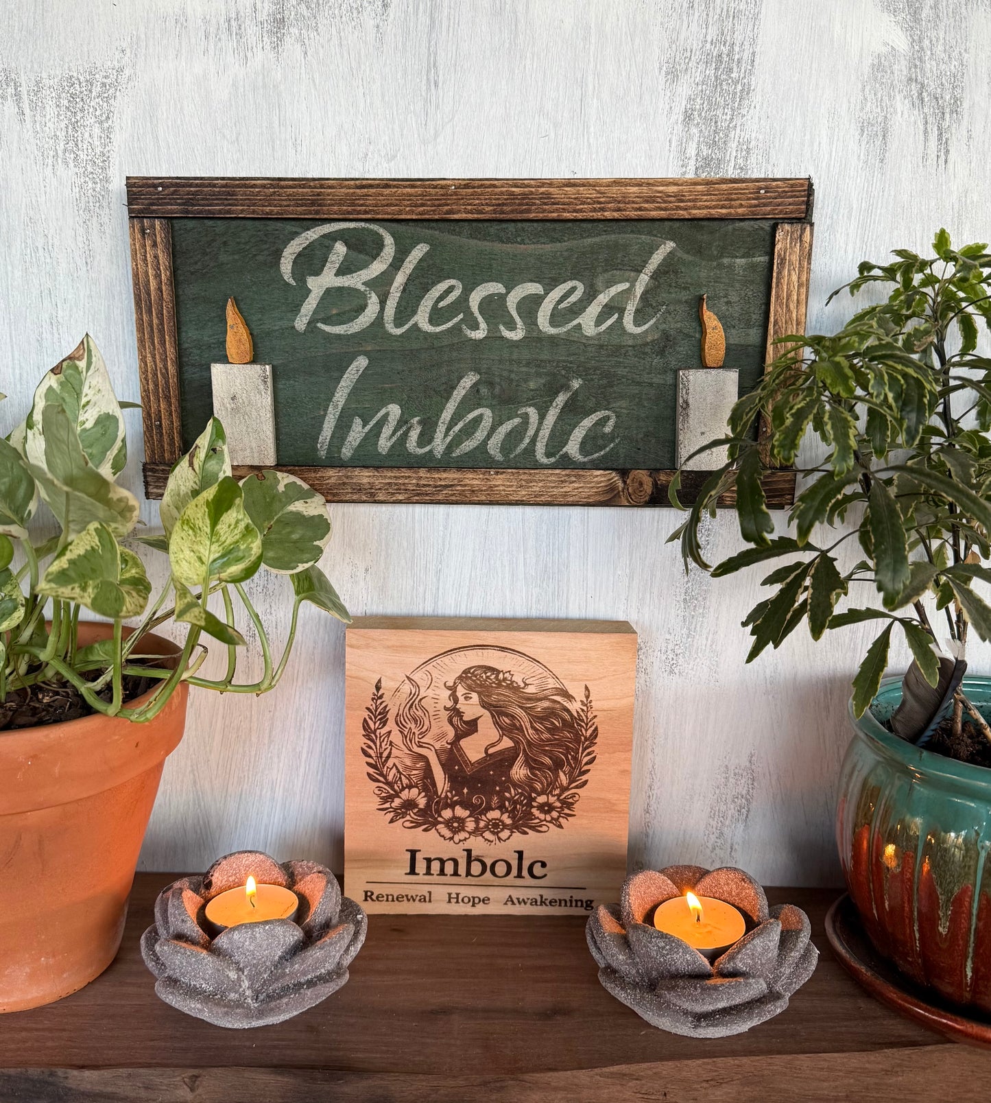 Imbolc Wood Sign