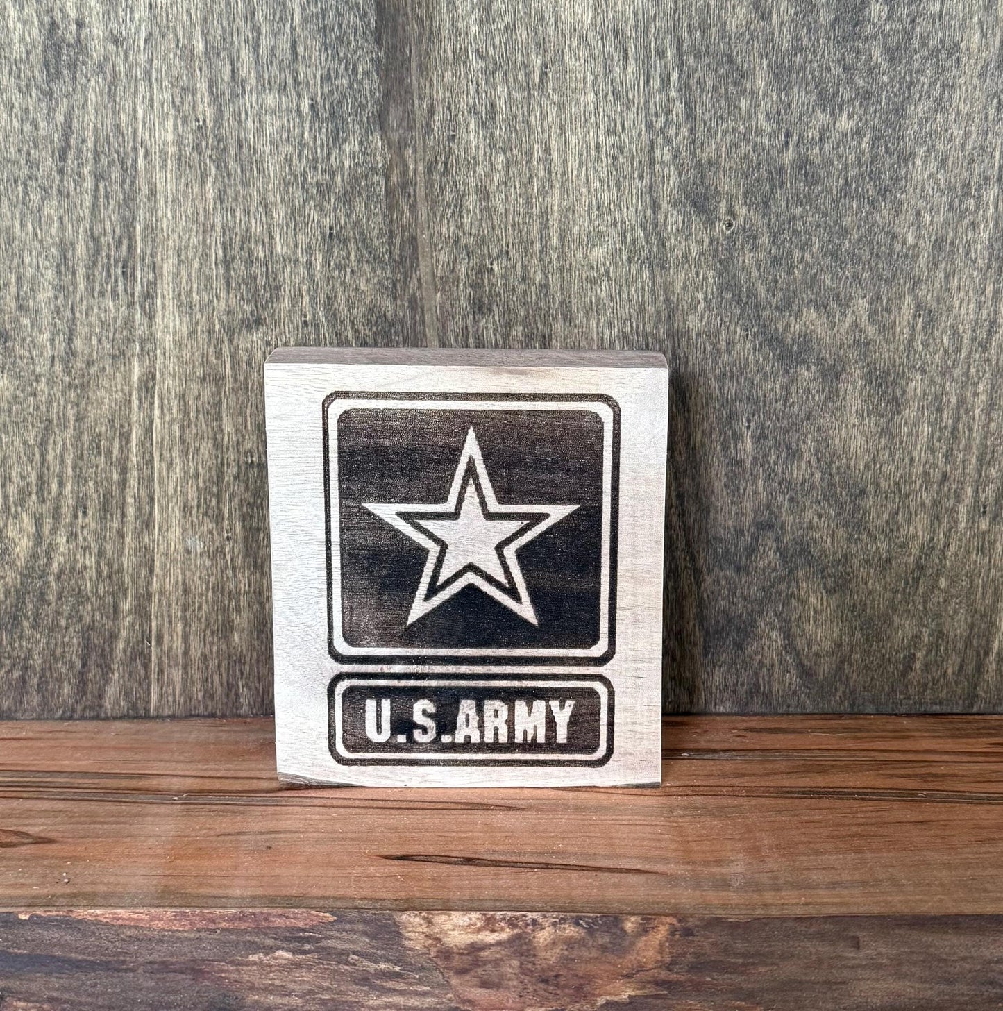 Army Wood Shelf Decor