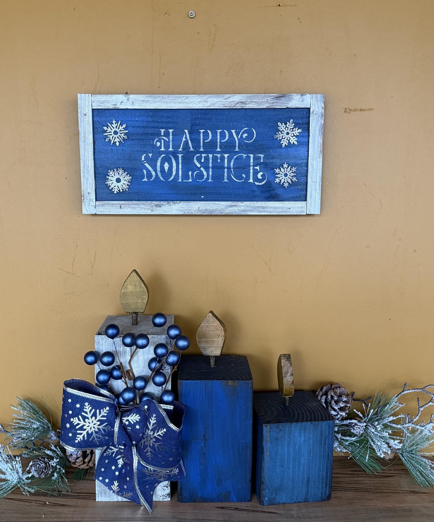 Winter Solstice Wood Sign